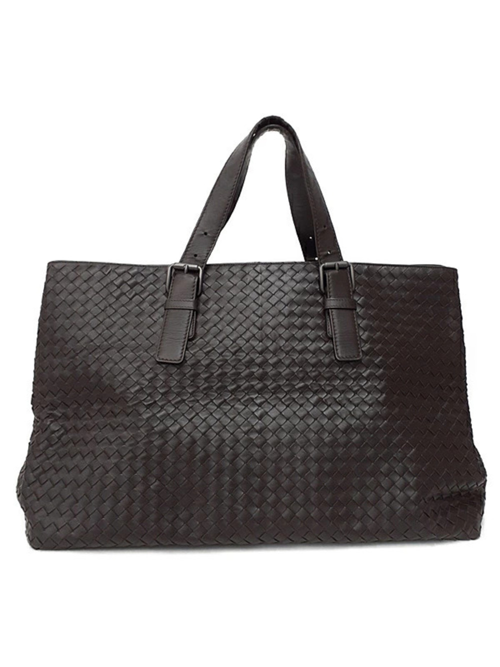 Bottega Veneta Intrecciato woven leather tote bag dark brown calfskin